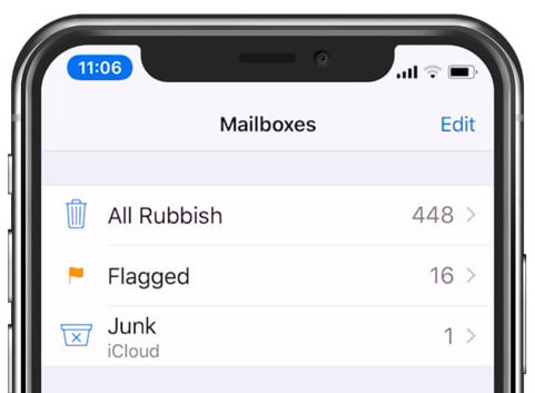 why do emails disappear from iphone